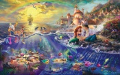 Kinkade Little Mermaid Painting