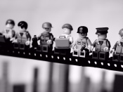 Lego Lunch Atop a Skyscraper