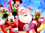 Mickey_ Santa Christmas Wallpaper