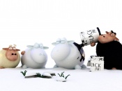 Sheep Making Snowsheep