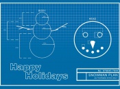 Snowman Blueprint Wallpaper
