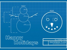 Snowman Blueprint Wallpaper (click to view)