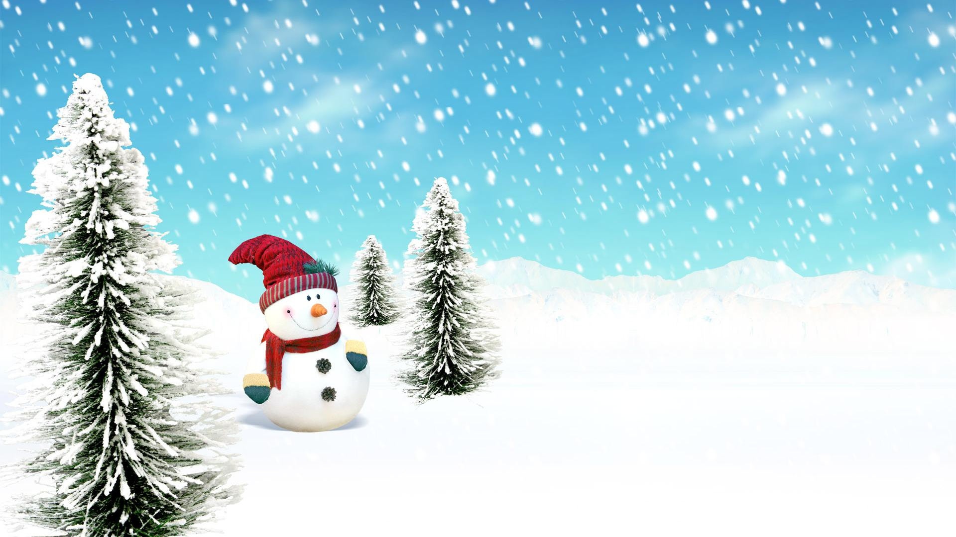 Christmas Snowman Wallpaper