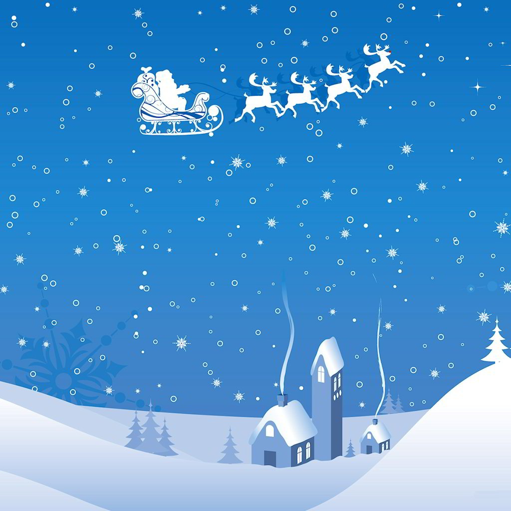 Christmas Wallpaper - Santa Claus Silhouette