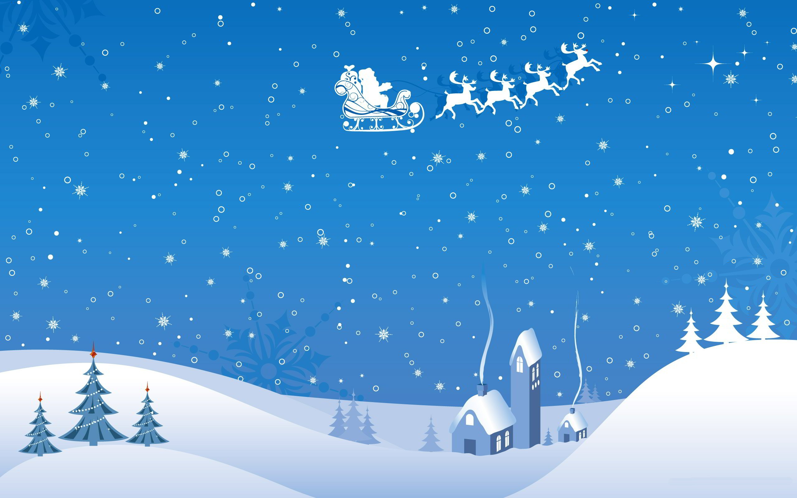 Christmas Wallpaper - Santa Claus Silhouette