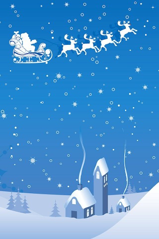 Christmas Wallpaper - Santa Claus Silhouette
