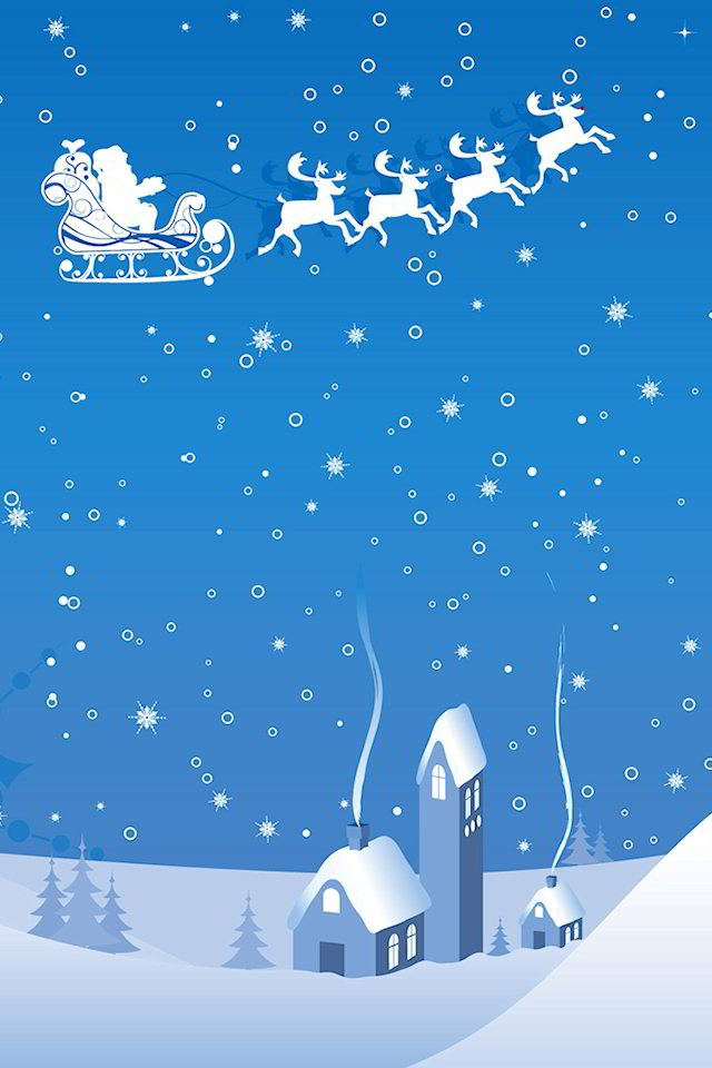 Christmas Wallpaper - Santa Claus Silhouette