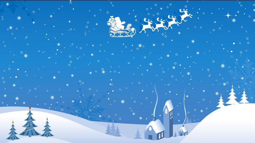 Christmas Wallpaper - Santa Claus Silhouette