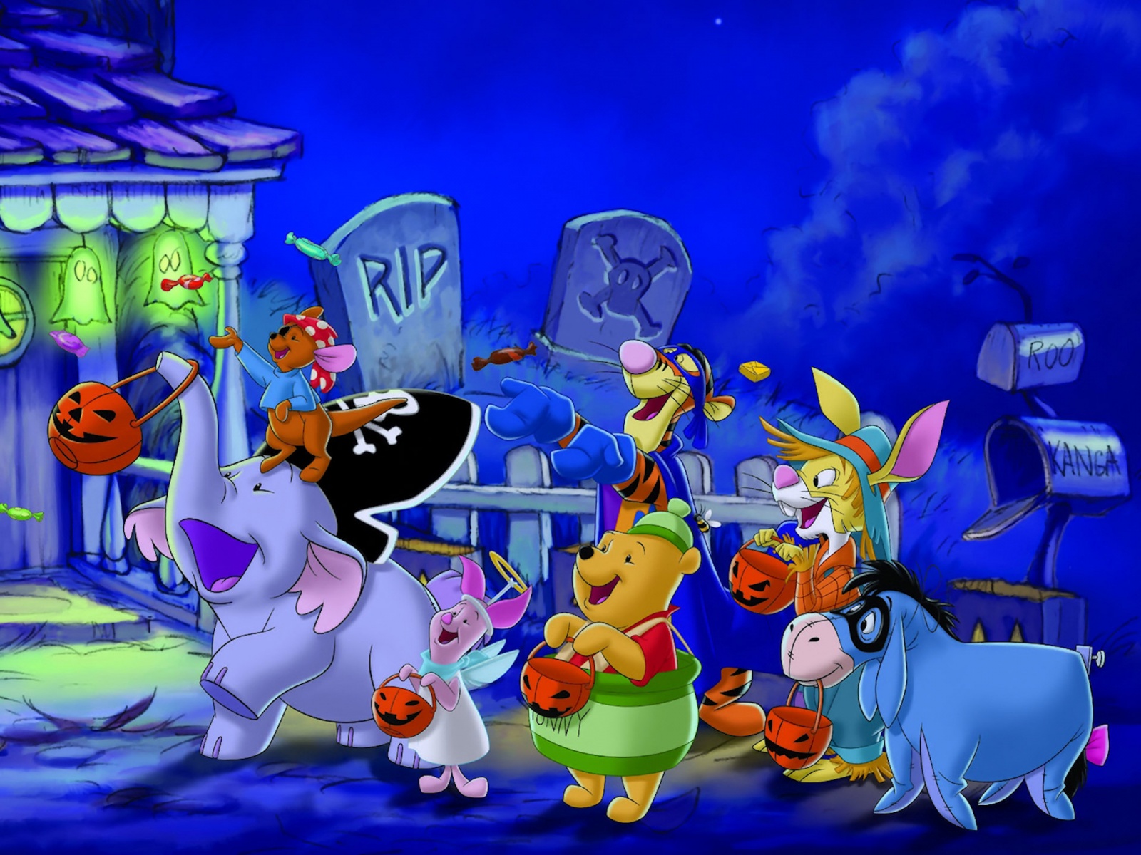 Halloween Wallpaper - Winnie the Pooh - Trick or Treating