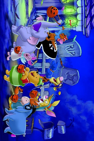 Halloween Wallpaper - Winnie the Pooh - Trick or Treating