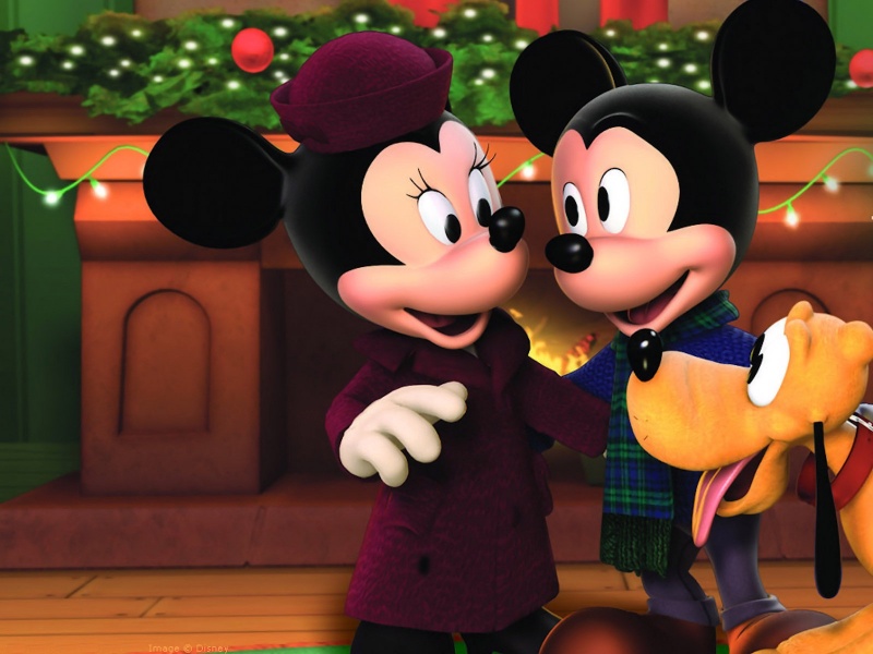 Minnie & Mickey Mouse Christmas Wallpaper